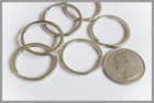 Wholesale Lot 100 Key Rings 24mm 1  Split Ring Silver Heavy Duty Split Rings
