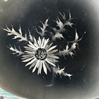 Vtg Ikora Footed Dish Bowl Plate 10 Inch Silver Plated Germany Ep Brass Flower