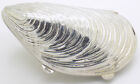 Vintage Italian Handmade Genuine Silver Real Life Size Mussel Trinket Snuff Box