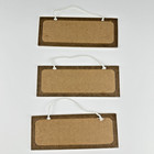 Mini Wooden Blackboard Chalk Board Sign 2 X 6 Inches Hanging Frame