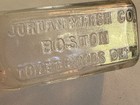 Antique Miniature Jordan Marsh Co   Boston Toilet Goods Dept  Clear Glass Bottle