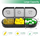 2pcs Weekly Pill Box Organizer Pill Case Medicine Planner 3 Times Day Easy Clean