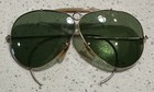 Vtg 1970s Bausch   Lomb Ray Ban Aviator Sunglasses 12k Gf Shooter Green Lenses