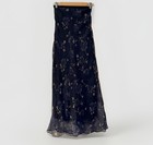 Vintage 90s Y2k Maxi Skirt Sheer Floral Print Fairy Whimsigoth Dark Flowy 12
