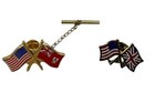 Vintage American United Kingdom Flag Tie Tack Lapel Hat  Pin  Patriotic