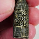 Vtg Pearl Lager Beer Bottle Advertising Bronze Lapel Pin