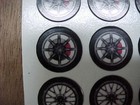 1 24 Slotcar 1 24 Scale 16 Pair 5 8  Front Wheel Decal Sheet Thin Clear Vinyl 