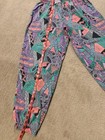 Vtg 80s California Baggyz Neon Large Parachute Pants Mc Hammer Abstract Athletic
