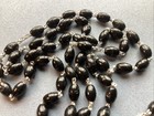 Vintage Catholic Religious 20    Black Rosary Beads Marked Italy   417