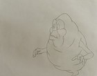 The Real Ghostbusters Cartoon Production Animation Cel   Pencil Drawing Slimer