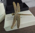 Vintage Decor Solid Brass Copper Dragonfly Figurine Statue Sculpture   Gift Box