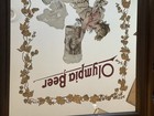 Very Rare Vintage Olympia Beer Girl On The Rocket Mirror With Custom Frame