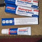 Secure Waterproof Denture Adhesive - Zinc Free - Extra Strong 12 Hour Hold -    