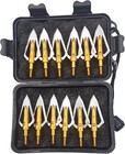 12pcs Broadheads 100 Gr 0 9  Cut 402 Stainless Steel Crossbow Arrow Tips Flat 