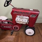 Vintage 1960 s Murray Super Diesel Pedal Tractor   Trac Ball Bearing Red   Black