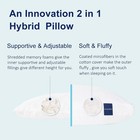 Pillows King Size Set Of 2  Hybrid Shredded Memory Foam Pillow adjustable Loft 