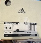 New Adidas Adilette Aqua Slides If7371 Core Black Men   s Size 13 Shower Sandals N
