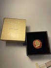 Estee Lauder Solid Perfume Compact Youth Dew Flower Cameo 2007 Gift Box Velvet