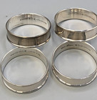 Set Of 4 Gorham 6290 Plain Sterling Silver Round Napkin Rings 1 2 
