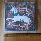 Vintage Cost Plus Party Cocktail Paper Napkins Floral Garden Unicorn 5x5 Inches