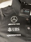 Mercedes-benz Amg Petronas F1 Team Black Polo Shirt Women   s Small