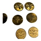 Vintage Lot Of 8 Ww2 Usaaf Buttons And Pins With Wings   Propeller