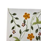 Handpainted Italian Ceramic Decorative Tile Floral Wall Art 8x8 Made In Italy