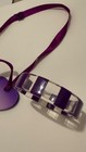 Girls Purple Heart Necklace And Bangle Bracelet