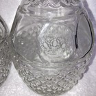 Princess House 1970s Vintage Crown Royal Diamond Cut Glass Decanters Set Of 2
