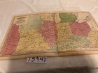 1594 Original Colored Map Of The Western States 1839 Published Capitals Railroad