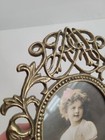 Vintage Victorian Ornate Antique Brass Picture Frame W Easel 3 5 X 5 Photo Gold