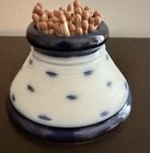 Antique C 1900 Blue   White Wm guerin And Co Limoges Francematch Striker