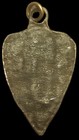 1889 Indian Head Penny Encased In A Metal Arrowhead Pendant - 1 1 2 Inch Long