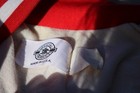 Vintage 1980s Budweiser Beer Xxl Red Satin Jacket Embroidered Patch 