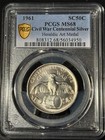 Civil War Centennial So Called 50c Half Dollar Silver Heraldic Art Medal Pcgs