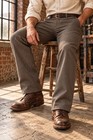 Bronson Mfg Lot 929 Pique Salt Pepper Stripe Pants Brown 36x31 Sanforized Button
