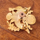 Ww2 Wwii Us Eagle Hat Badge Insignia Emblem Cap Pin Screw Gold Color