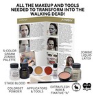 Mehron Zombie Costume Complete Make Up Kit Halloween Party Theatre Stage Kmp-z
