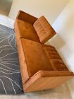 81 5   Burnt Orange Velvet Futon Tufted Sofa Sleeper Bed Couch Loveseat