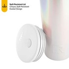 Rtic 28oz Ceramic Lined Everyday Tumbler spill-resistant Straw Lid white Glitter