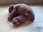 Vintage Tonka Pound Puppies 7  Plush Puppy Dog Brown Rumple Skins -1986