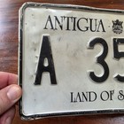 Antigua Barbuda License Plate A 35222 Land Of Sea And Sun With Crest