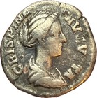 Bruttia Crispina Ar Denarius Roman Empire Silver Coin 177-182 3 Ad Genuine