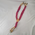 Set Of 2 Vintage Solid Color Pink Or Blue Kids Suspenders Metal Clasps