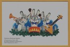 2022 Zarubin Bunny Choir Singing New Year Russian Greeting Modern Card