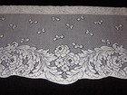  Lace Window Valance White  Floral Design  20 l X 60  W