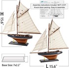 15  Wooden Sailboat Decor Classic Columbia America s Cup Ship Model Nautical Yac