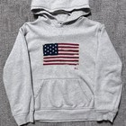 Vintage Polo Ralph Lauren Hoodie Size Youth Large 14-16 Flag Large Graphic Usa