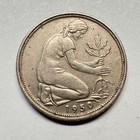 1950 Germany 50 Pfennig - F - Beautiful Coin -  a-017-b