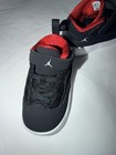 Jordan Baby Sneakers Black Red White Hook   Loop Athletic Shoes Mesh Lightweight